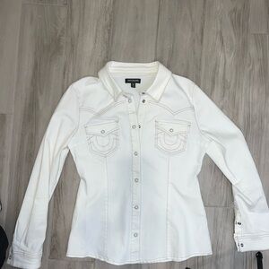 True Religion Ivory Snap-closure western style Shirt